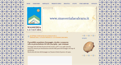 Desktop Screenshot of masserialacalcara.it
